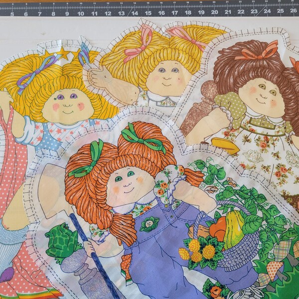 Vintage "Cabbage Patch Kids" fabric sewing panel, c1983 Original Appalachian Artworks, Inc., collector's item, cut & sew, cutouts