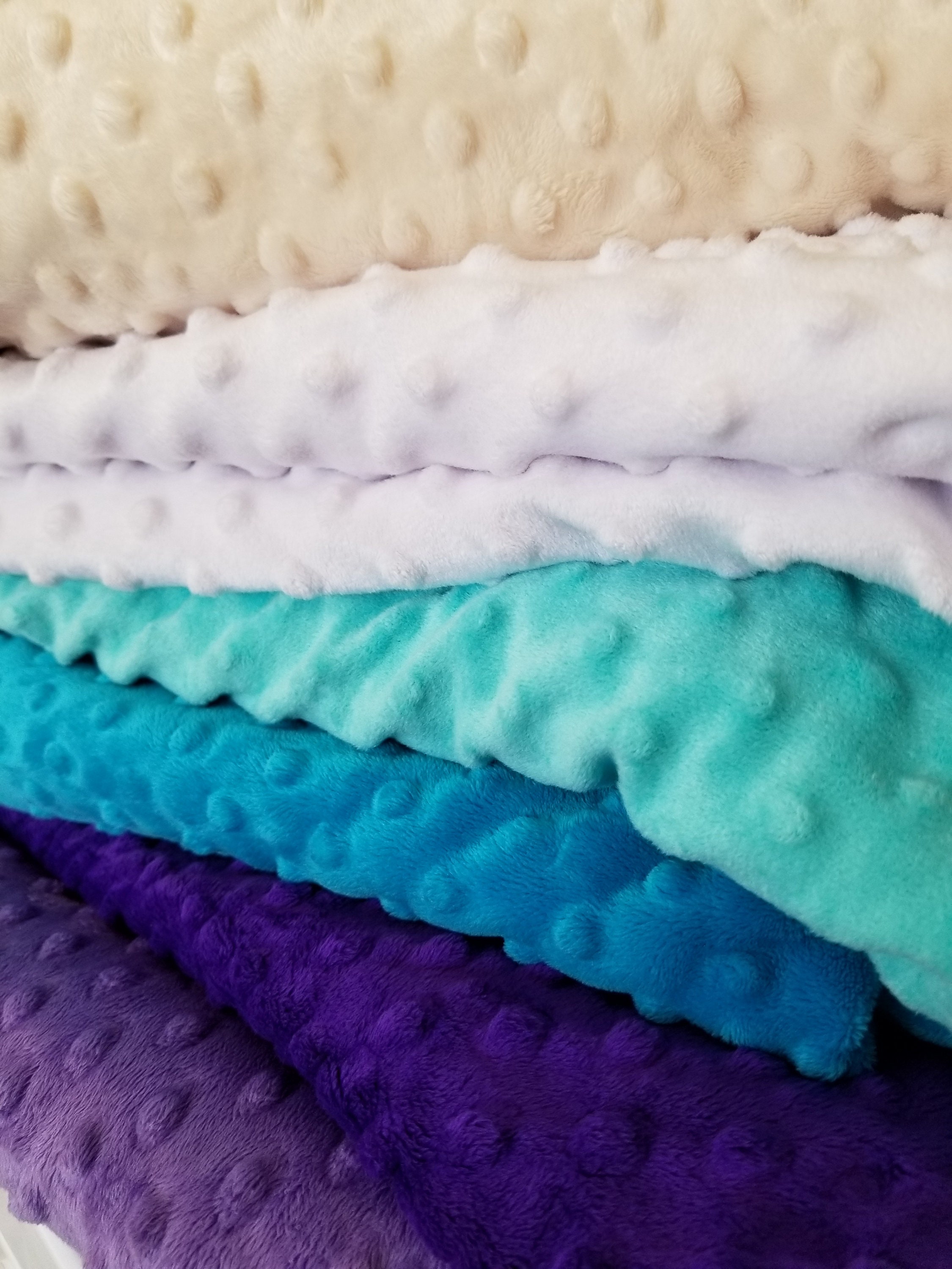 Soft & Minky dot fleece Fabric DESTASH one yard and larger Etsy