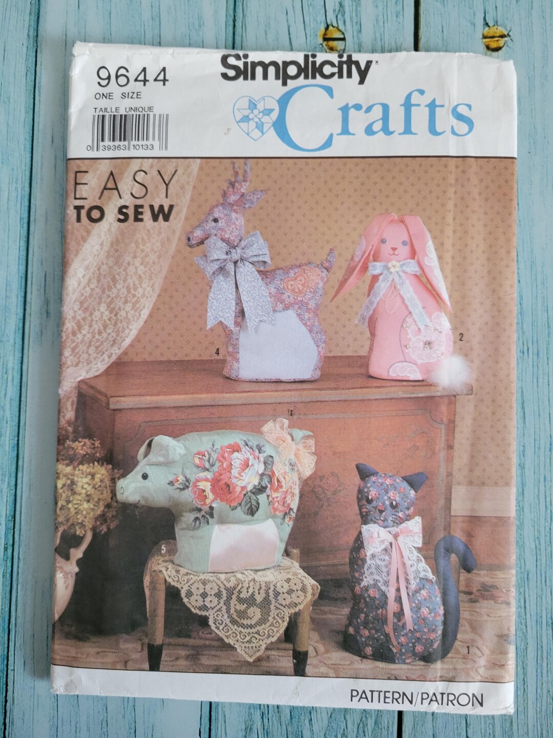 Vintage Simplicity Stuffed Animal Sewing Pattern, Goose, Deer, Rabbit ...
