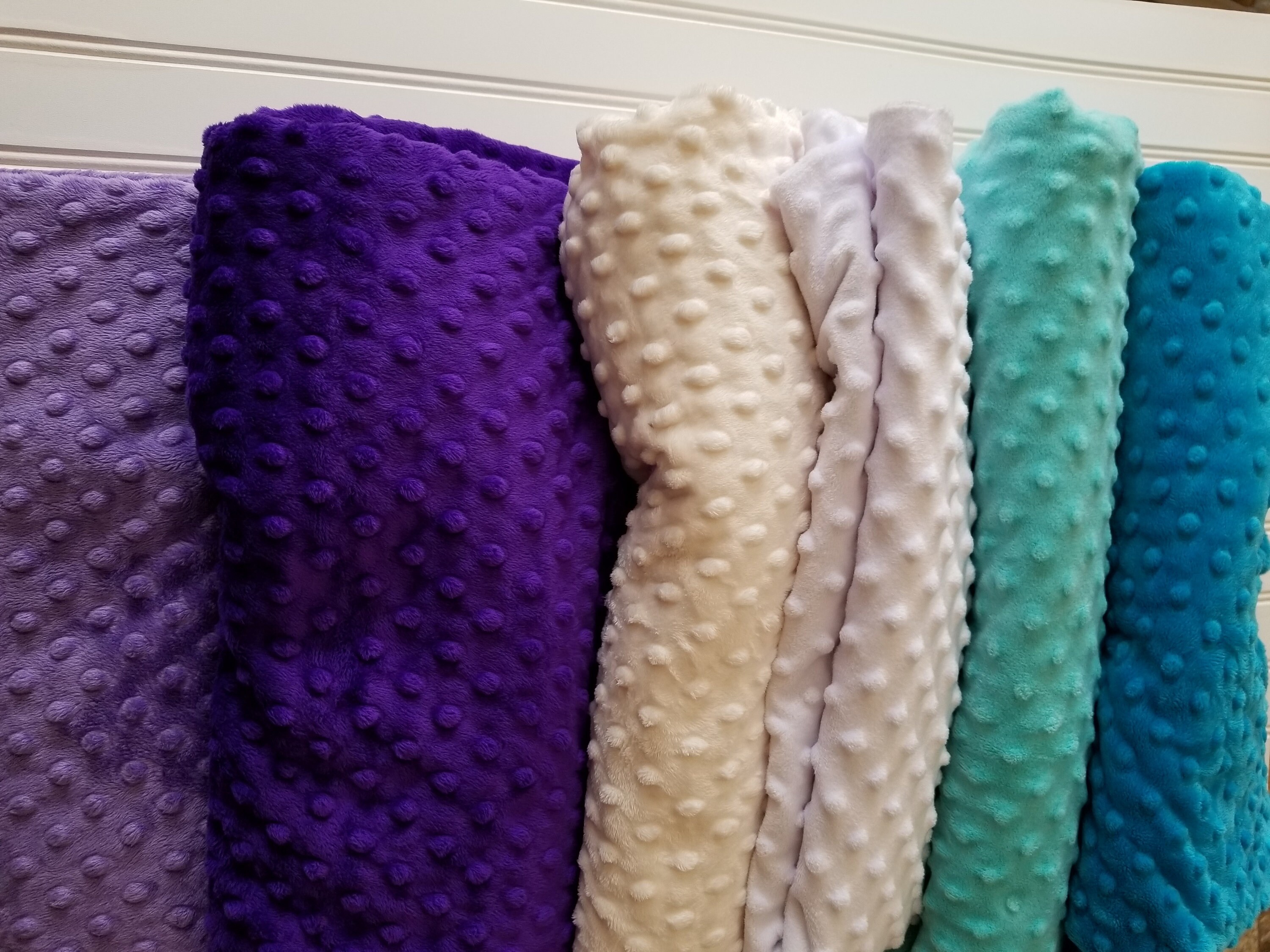 Soft & Minky dot fleece Fabric DESTASH one yard and larger Etsy