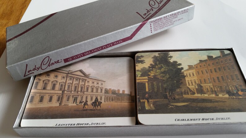 Vintage Lady Clare 5 Placemats Coasters Dublin Ireland Views Etsy
