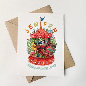 Ilustração personalizada de retrato infantil, cartão de ilustração infantil, cartão de aniversário, arte personalizada de parede de quarto de berçário, decoração de arte de berçário, presente para criança