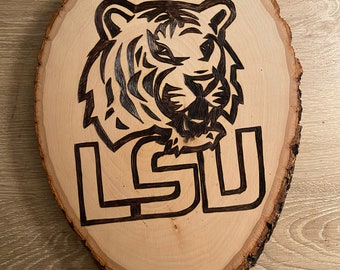 CUSTOM Pro / College Sports Team Logo Woodburning