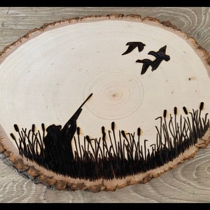 Duck Hunter woodburning