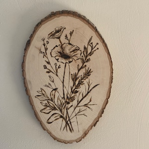 Wildflower woodburning