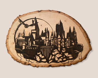 Hogwarts Castle woodburning