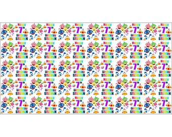 birthday baby shark personalised gift wrapping paper print - fortnite gift wrapping paper