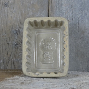 Antique Victorian Stoneware One Pint Wheatsheaf Jelly Mould / Blancmange Mould / Pate Mould - Antique Kitchenalia