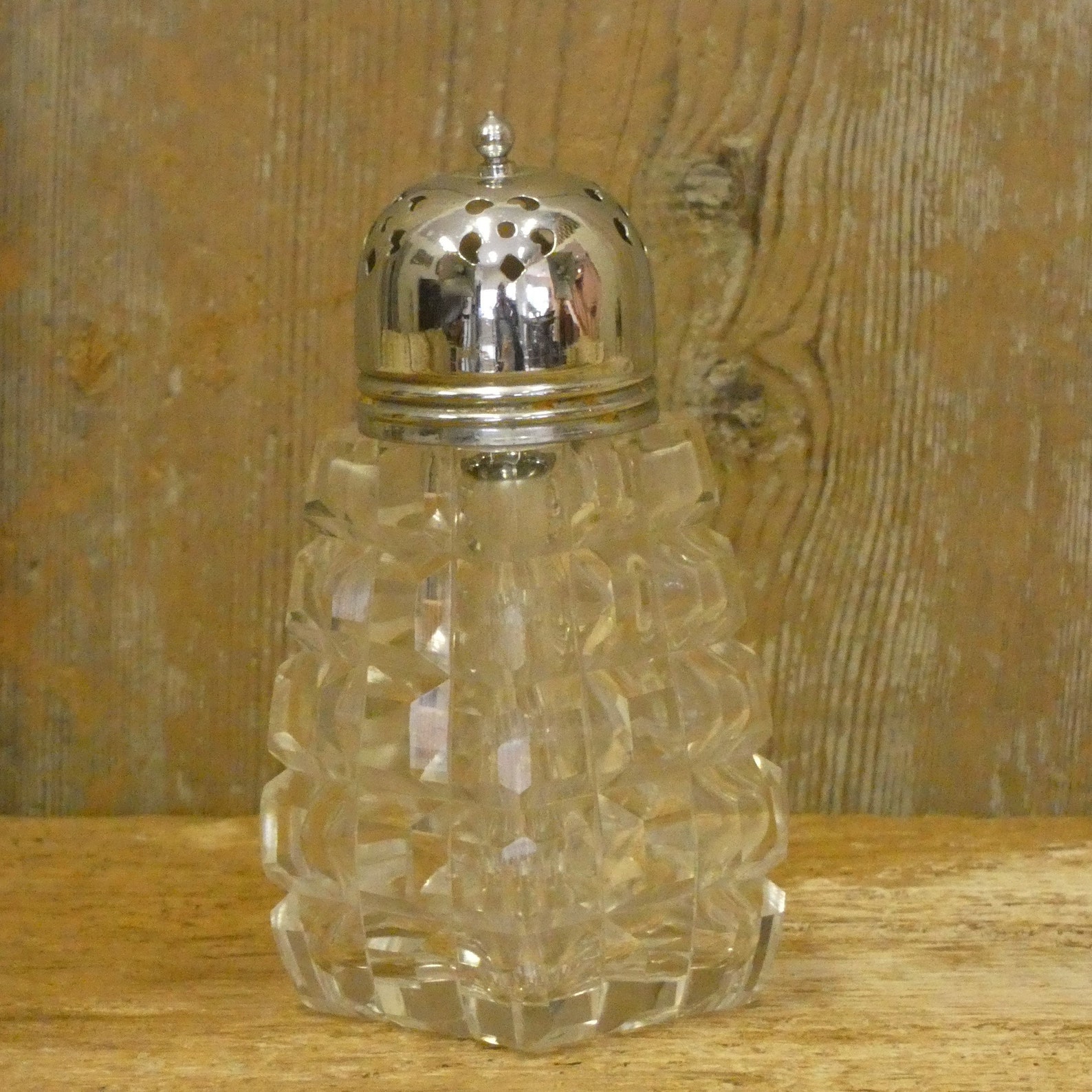 Glass & Chrome Sugar Shaker / Sifter / Muffineer Vintage Etsy