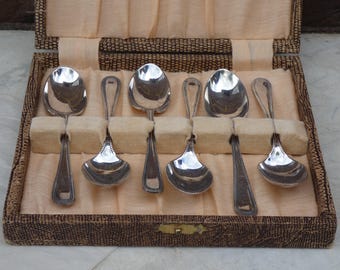エレガントなヴィンテージの銀メッキティースプーン6本セット - Etsy 日本