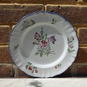 Antique French Faience Pottery Plate