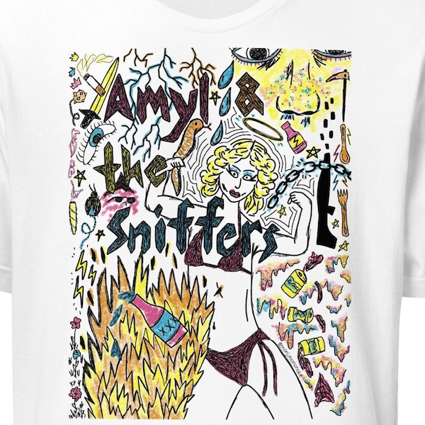 Amyl & de Sniffers Doodle T-shirt