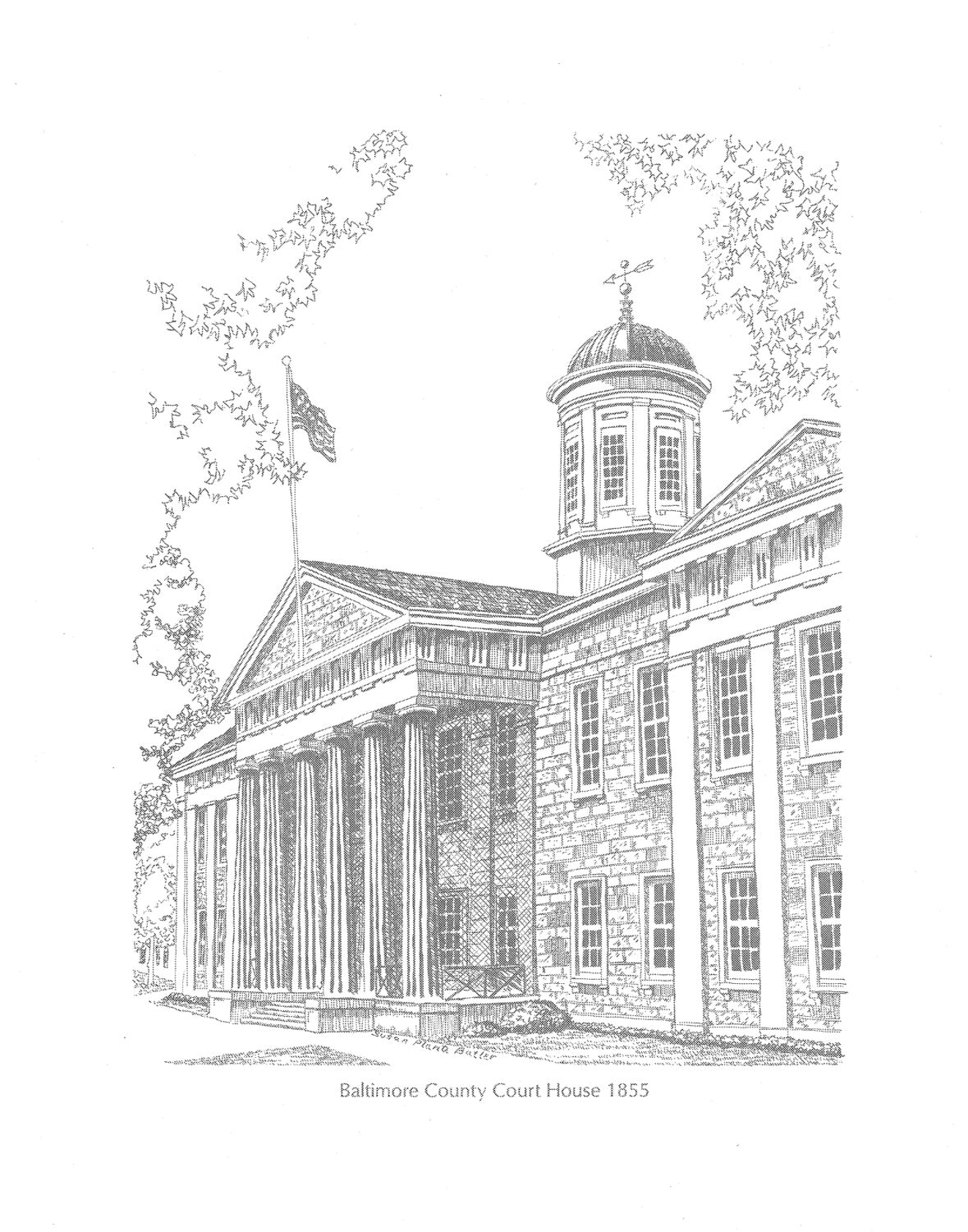 Baltimore County Court House, Towson, Maryland  - limited edition print