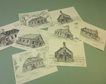 Olde Schoolhouse Notecards are an ideal gift for teachers, educators and students.
