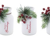 Christmas Vase, Christmas Bottle, Flower Vase Container