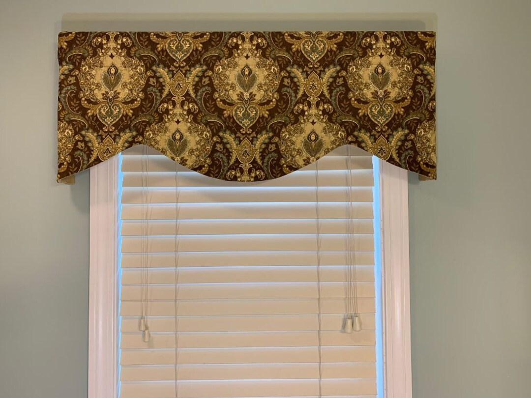 Brown Valance Paisley Valance Robin's Egg Blue Valance Etsy.de