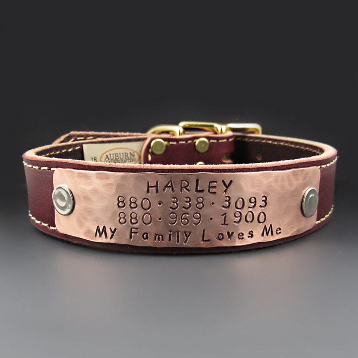 Personalized Noiseless Dog Tag Copper Silver OR Brass 3/4 Etsy