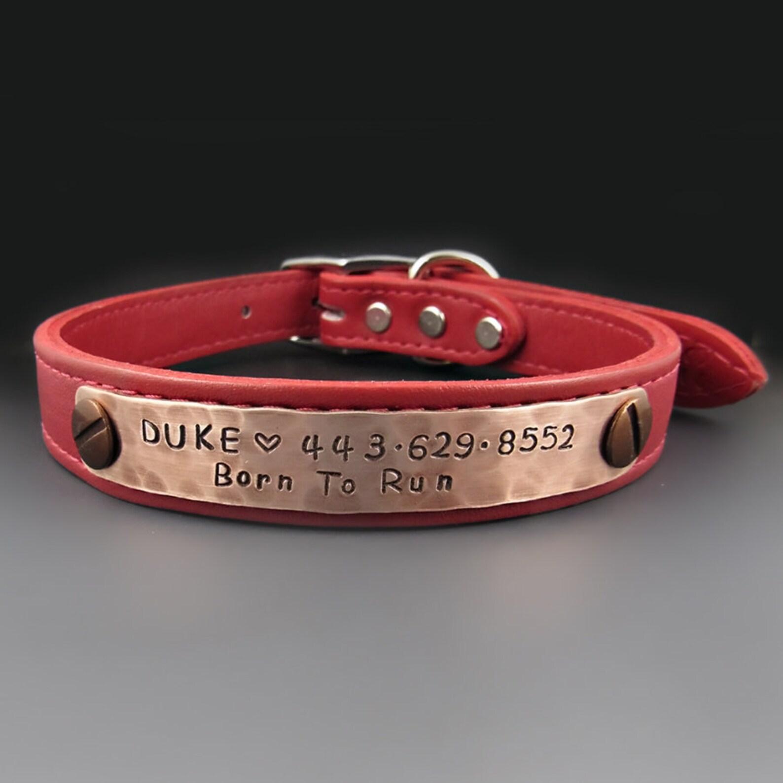 Personalized Noiseless Dog Tag Copper Silver OR Brass 1/2 Etsy