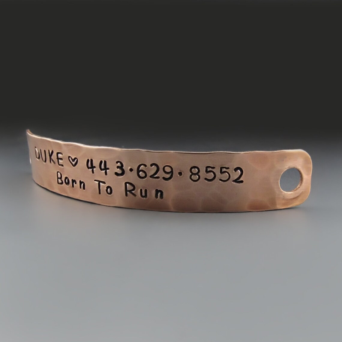 Personalized Noiseless Dog Tag Copper Silver OR Brass 1/2 Etsy