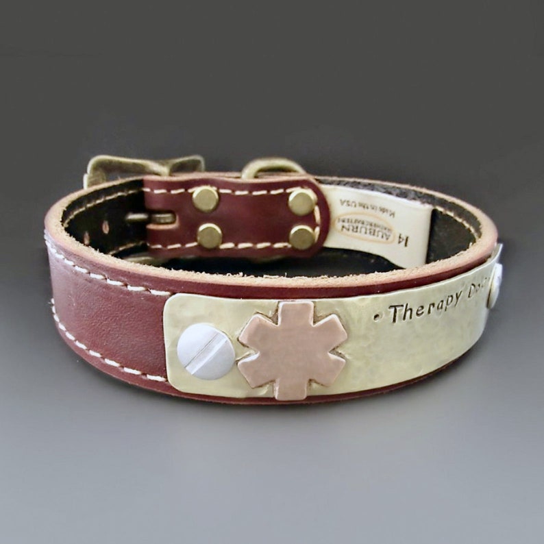 Personalized Therapy Dog Collar Emotional Support Dog Custom Etsy
