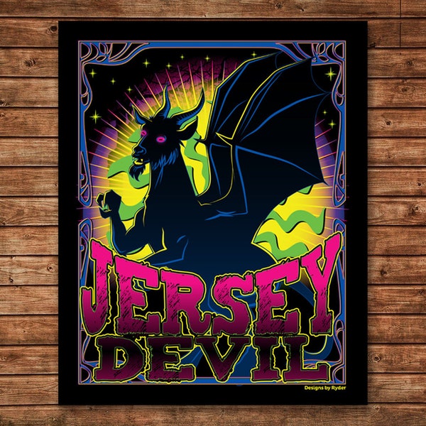 Jersey Devil Blacklight poster