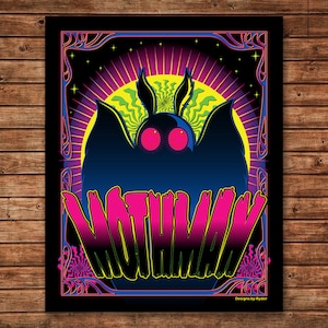 Mothman Blacklight poster