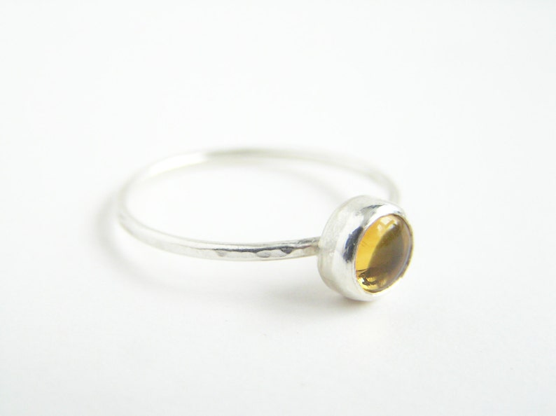 Sterling silver gemstone ring, silver gem set ring, handmade gemstone ring, Garnet ring, Citrine ring, Amethyst ring, gemstone ring, natural image 4