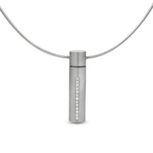 Collar con colgante de acero inoxidable con difusor de aceite personalizado B.Tiff [Grande] PT1004WL-C030W