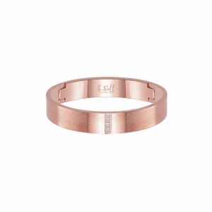 BG223RG B.Tiff Rose Gold 4-Stone Wide Bangle Bracelet
