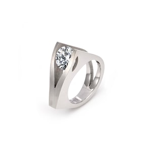RG095W B.Tiff Wishbone 2 ct Solitaire Ring