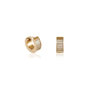 B.Tiff Pave Huggie Earrings ER418