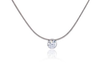 PT101 B.Tiff 1 ct Solitaire Pendant