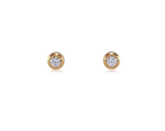B.Tiff Pave Solitaire Stud Earrings ER002