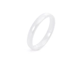 RG106WP Anillo de cerámica blanca pulida de B.Tiff [Banda delgada]