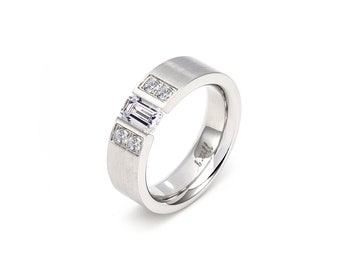 RG608W B.Tiff "Amikoj" 1/3 ct Emerald Cut Ring