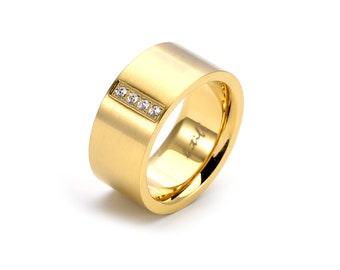 RG223G B.Tiff Gold 4-Stone Wide Ring