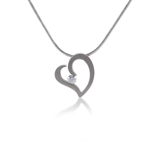 B.Tiff Steel Heart Pendant PT091W