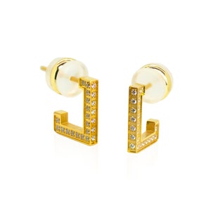Kolczyki B.Tiff Pave L-Bar ER246