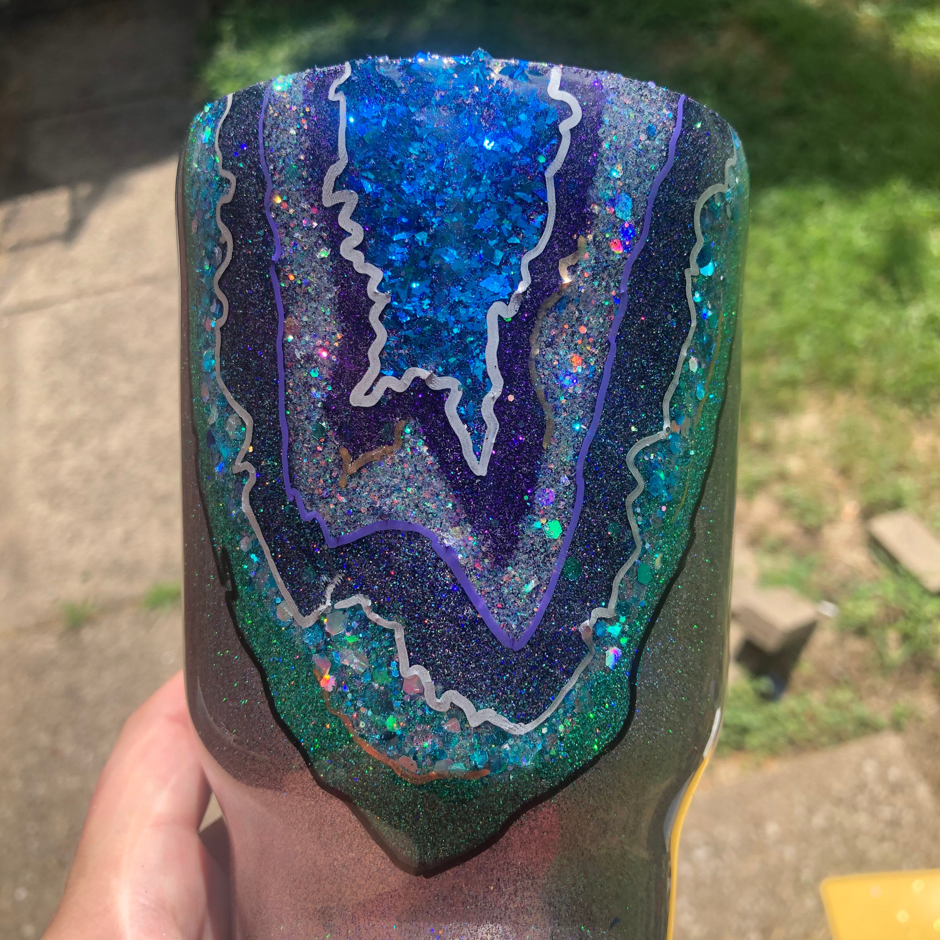 Geode Tumbler can Customize Etsy