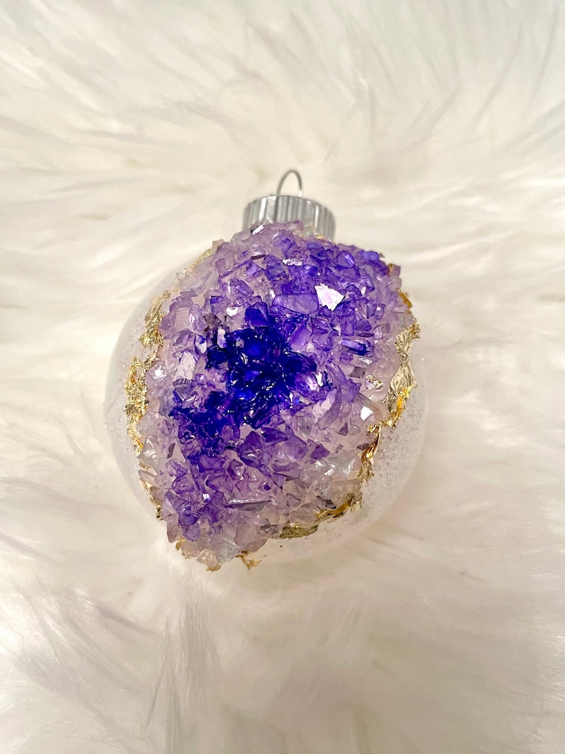 Geode Christmas Holiday Tree Ornament - Etsy