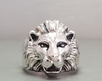 Sterling Silver Lion Ring