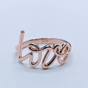 14K Rose Gold Love Ring