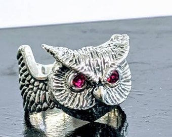 Sterling Silver Owl Ring