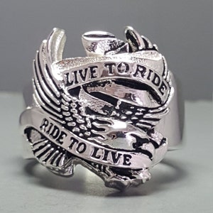 925 Sterling Silver Flying Gold Eagle Hawk Monster Mens
