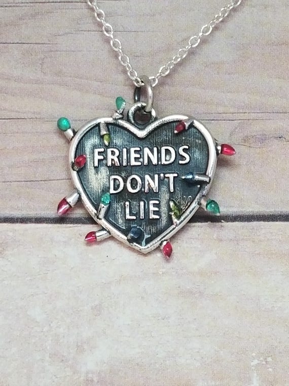 Sterling Silver Stranger Things friends Don t Lie Necklace Etsy UK