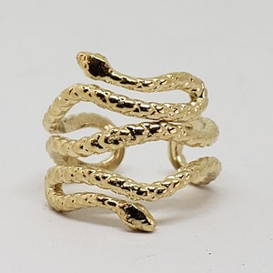 Solid 14K Gold Snake Ring