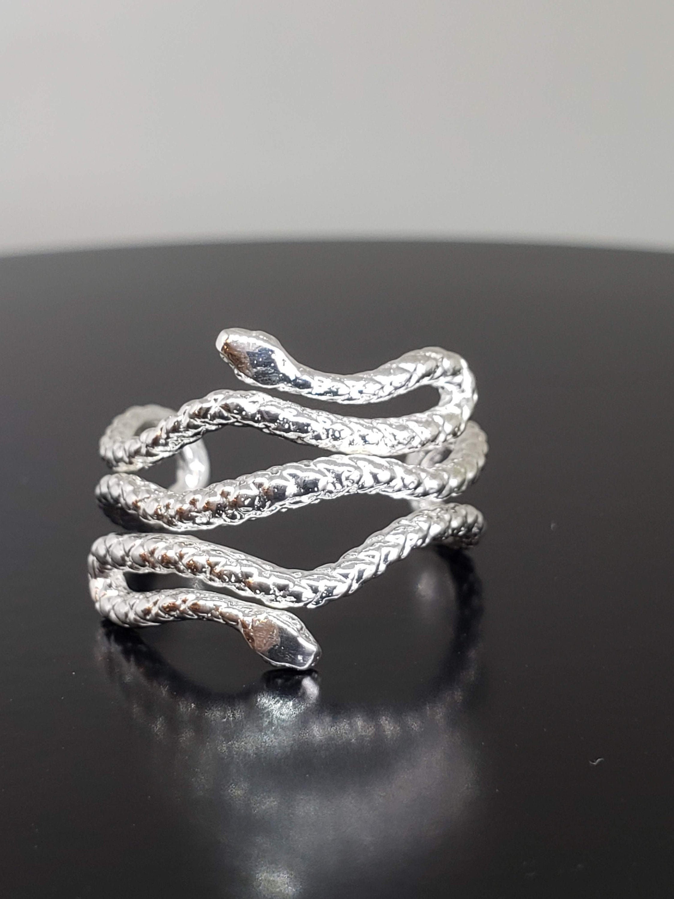 Sterling Silver Snake Ring - Etsy