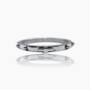 Sterling Silver Rosary Prayer Ring