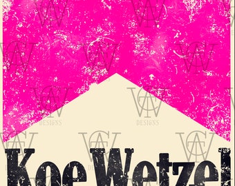 Koe Wetzel DUE file PNG / Distressed Pink Koe Design / Download digitale / Koe PNG / File di sublimazione /