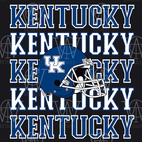 Retro Kentucky Wildcats Helmet Distressed & Not Distressed PNG | Kentucky Wildcats PNG | Kentucky Football File | PNG file for sublimation